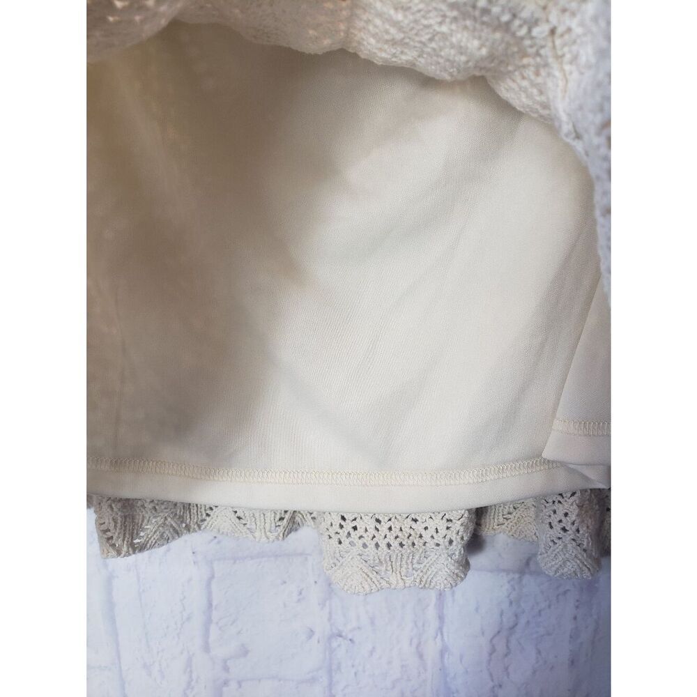 NWT FRESHMAN 1996 2 Piece Crochet Knit Mini Skirt & Crop Top Large - Picture 4 of 12